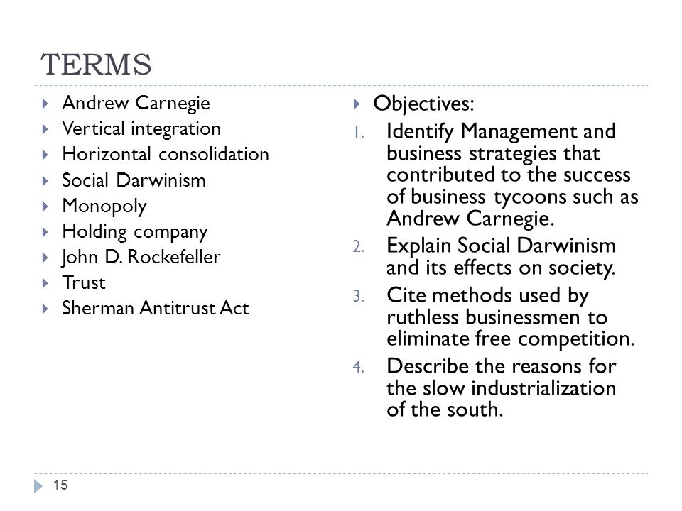 The principles of the social darwinism by andrew carnegie